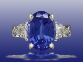 Blue Silk Ring