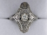 White Gold Diamond Estate Ring 