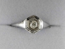White Gold Filigree Diamond Estate Ring
