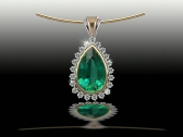 Emerald and Diamond Pendant