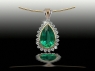 Emerald and Diamond Pendant 