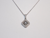 White Gold Diamond Pendant Necklace