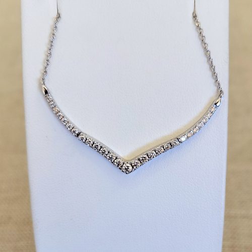 14kt White Gold, Diamond Pendant Necklace available at John Wallick Jewelers in Sun City, Arizona near Glendale, AZ