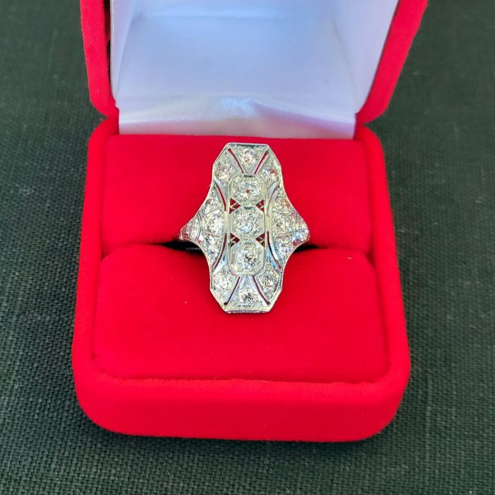 Lady’s 14kt White Gold Vintage Diamond Ring available at John Wallick Jewelers in Sun City, Arizona near Glendale, AZ