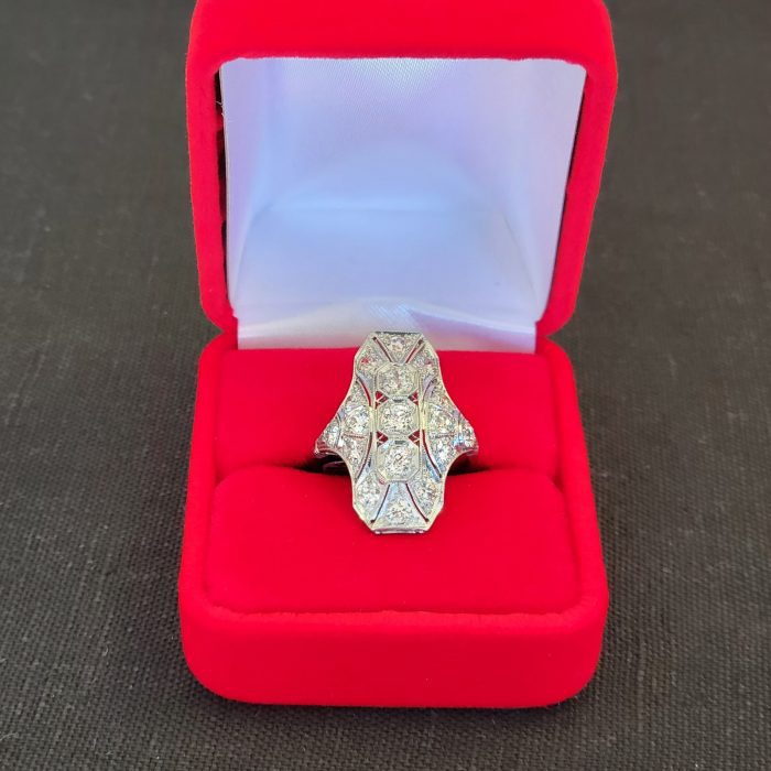 Lady’s 14kt White Gold Vintage Diamond Ring available at John Wallick Jewelers in Sun City, Arizona near Glendale, AZ
