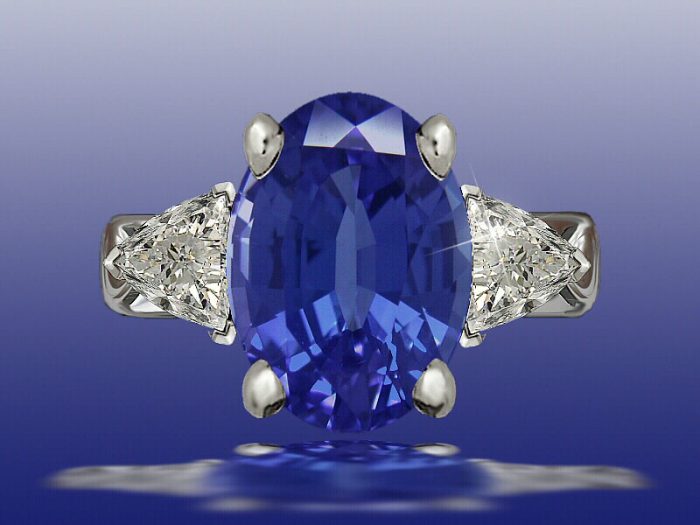 Blue Silk Ring