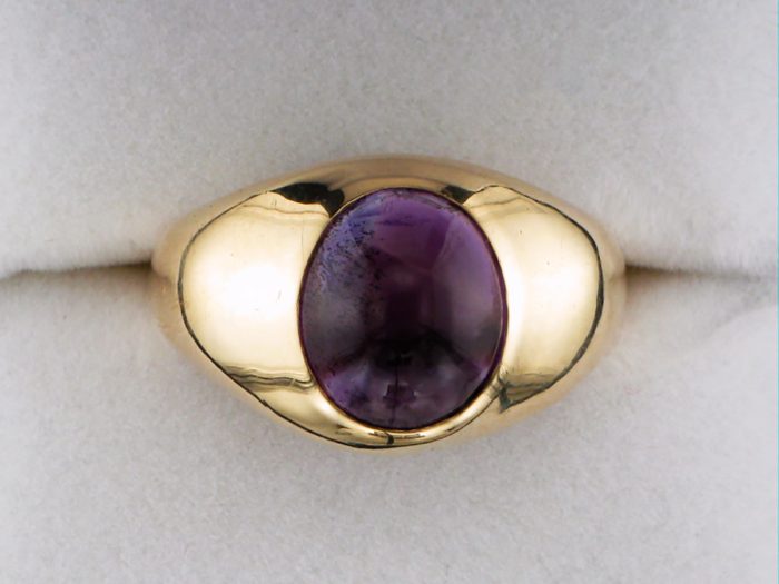 Men's Cabochon Cut Amethyst Ring at John Wallick Jewelers in Sun City, Arizona near Phoenix, AZ