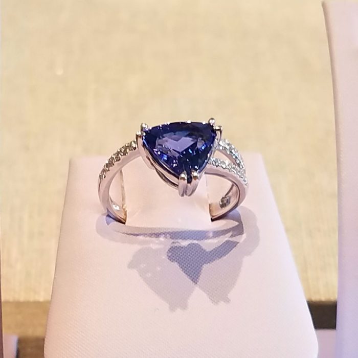 Tanzanite and Diamonds, White Gold Ring available at John Wallick Jewelers in Sun City, AZ near Glendale, Arizona