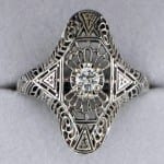 John Wallick Jewelers: White Gold Diamond Estate Ring