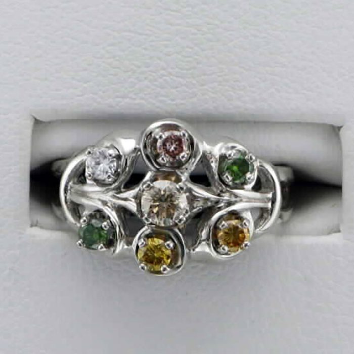 Lady's Colored Diamond Custom Ring available at John Wallick Jewelers in Sun City, Arizona near Glendale, AZ