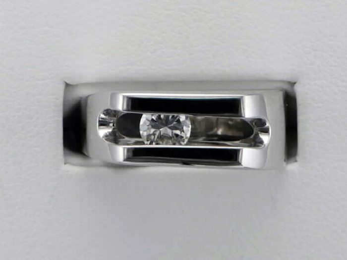 diamond slider custom ring, available at John Wallick Jewelers in Sun City, AZ near Glendale, Arizona.