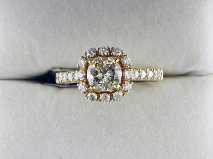 This heavenly halo diamond ring will make you feel angelic every time you wear it, available at John Wallick Jewelers in Sun City, AZ near Glendale, Arizona