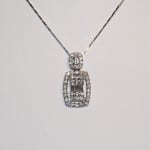 John Wallick Jewelers: Baguette and Rounds Diamond Pendant Necklace