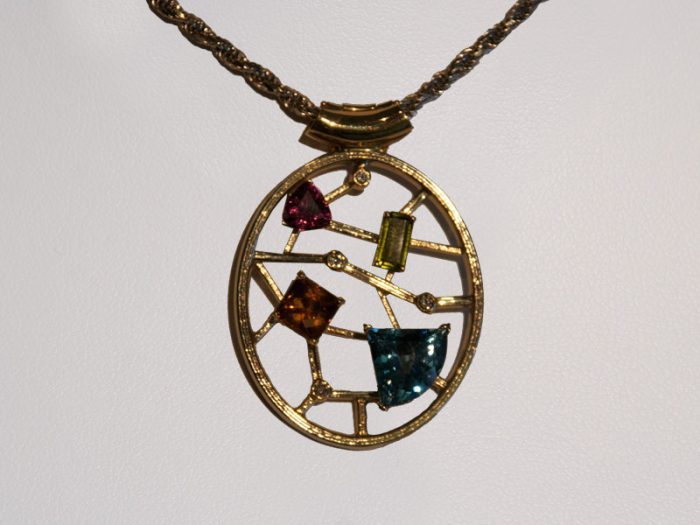 John Wallick Jewelers: Precious Gemstones Pendant Necklace
